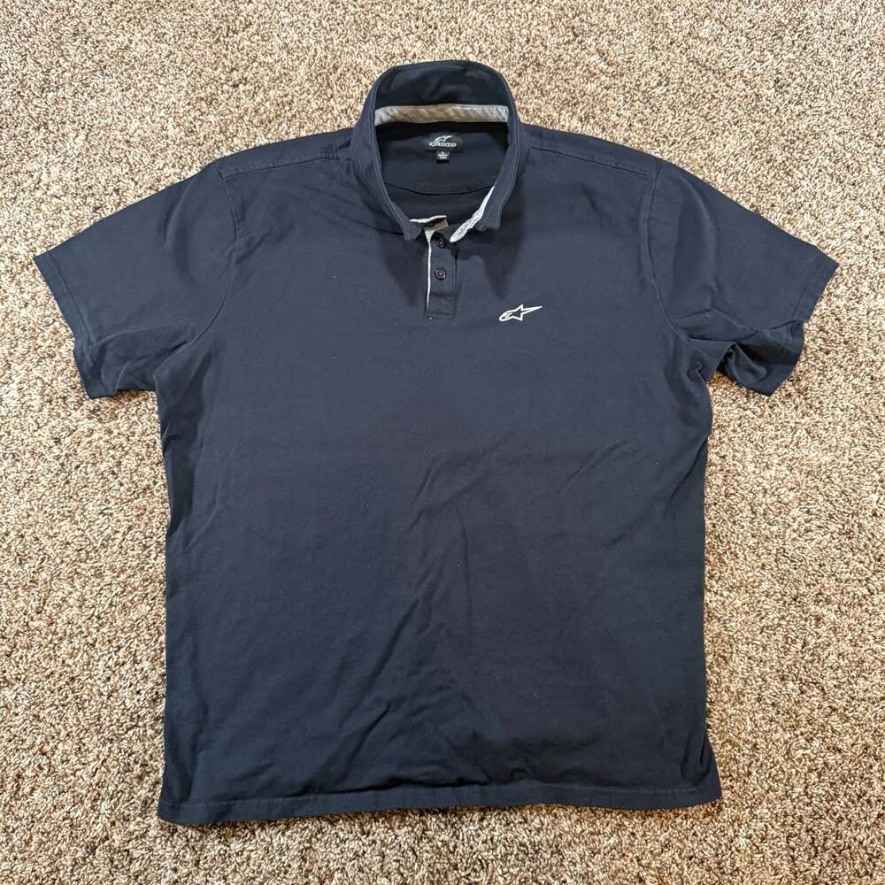 Alpinestars Men's Capital Short Sleeve Polo Shirt Black XL